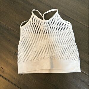 Alala White Mesh Sports Bra Top